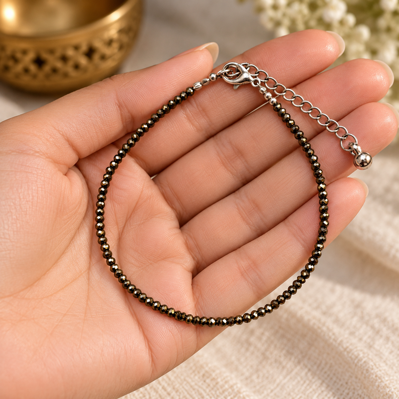 Raw Pyrite Anklet (Lab Certified)