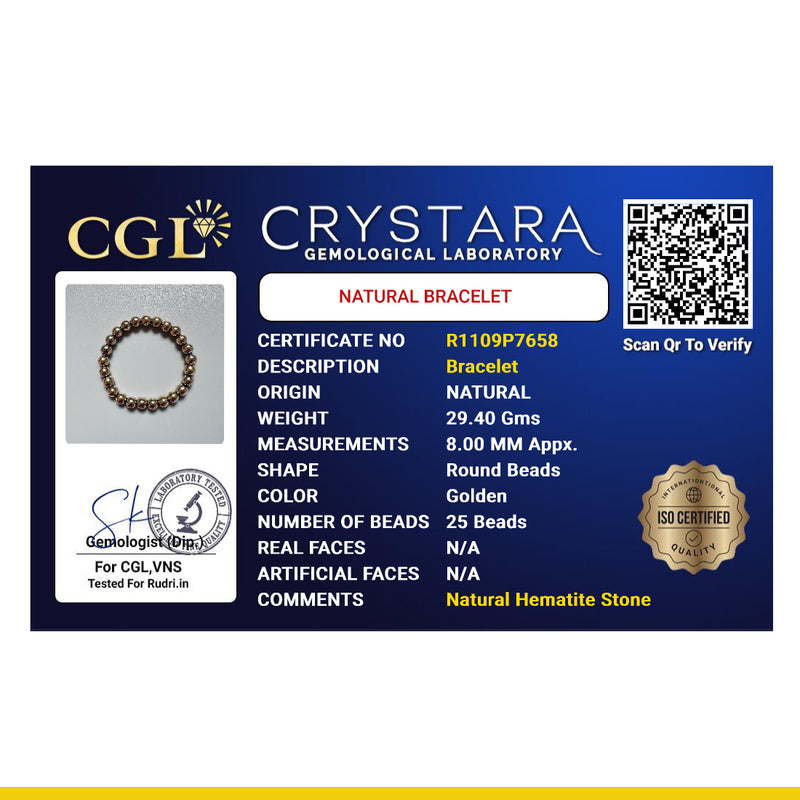 Golden Hematite Bracelet – Natural Stone Bracelet