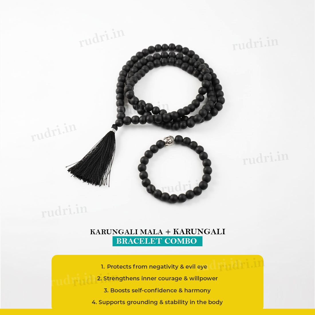 Karungali Mala + Karungali Bracelet Combo
