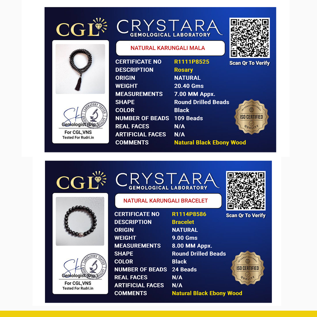 Karungali Mala + Karungali Bracelet Combo