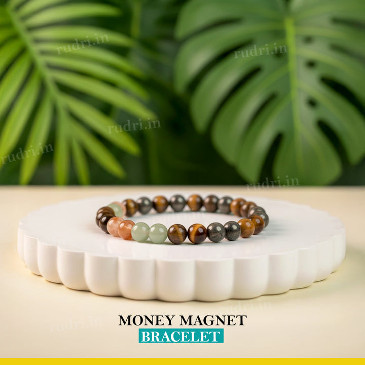 Money Magnet Bracelet - Pyrite, Tiger Eye, Citrine & Aventurine Beads