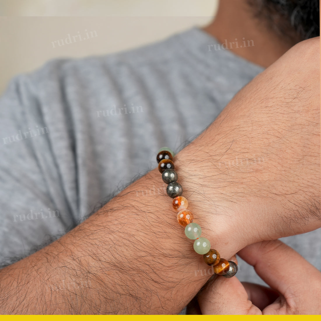 Money Magnet Bracelet - Pyrite, Tiger Eye, Citrine & Aventurine Beads