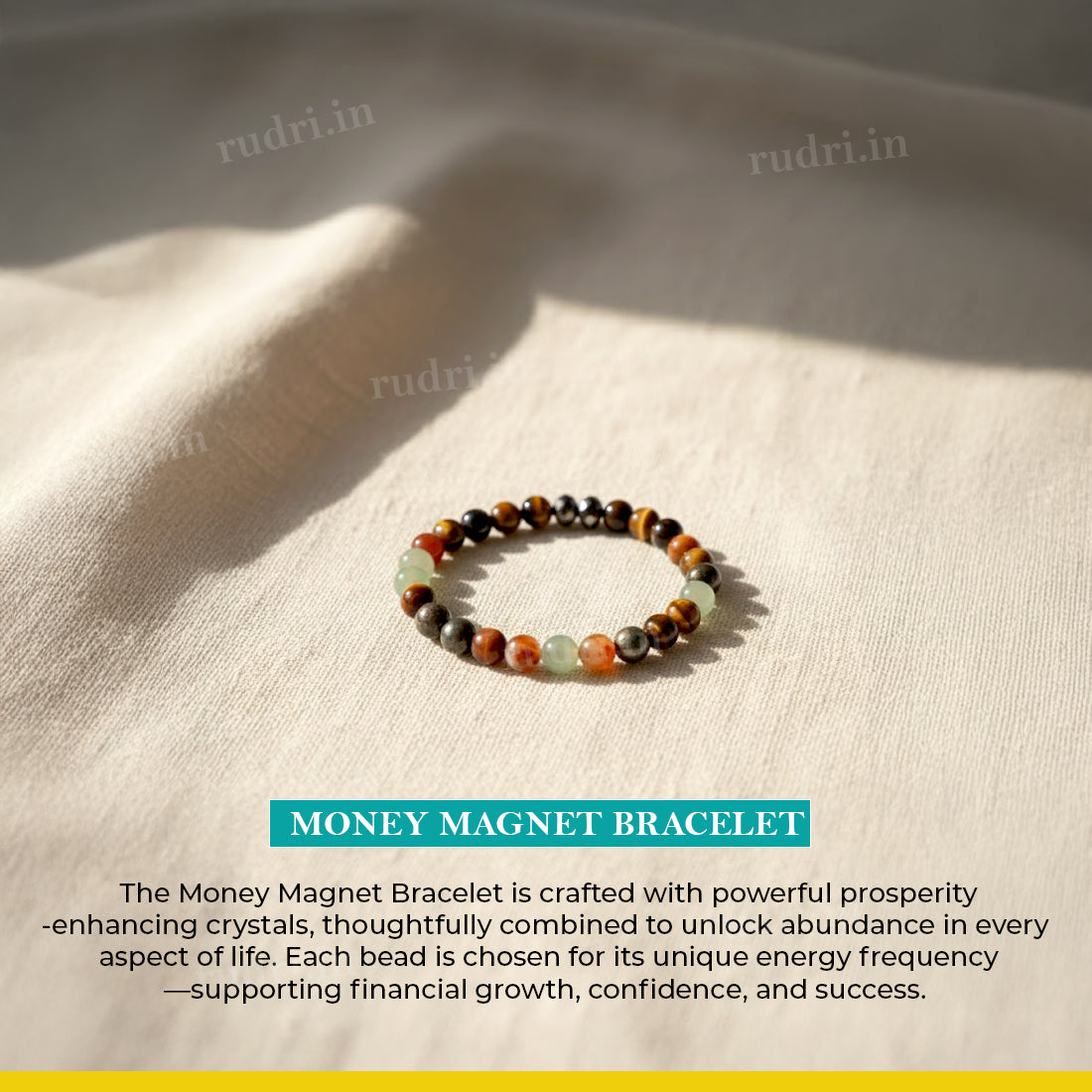 Money Magnet Bracelet - Pyrite, Tiger Eye, Citrine & Aventurine Beads