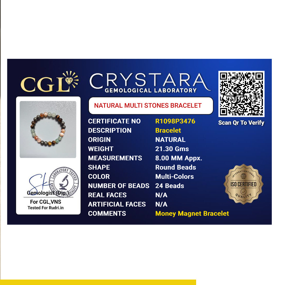 Money Magnet Bracelet - Pyrite, Tiger Eye, Citrine & Aventurine Beads