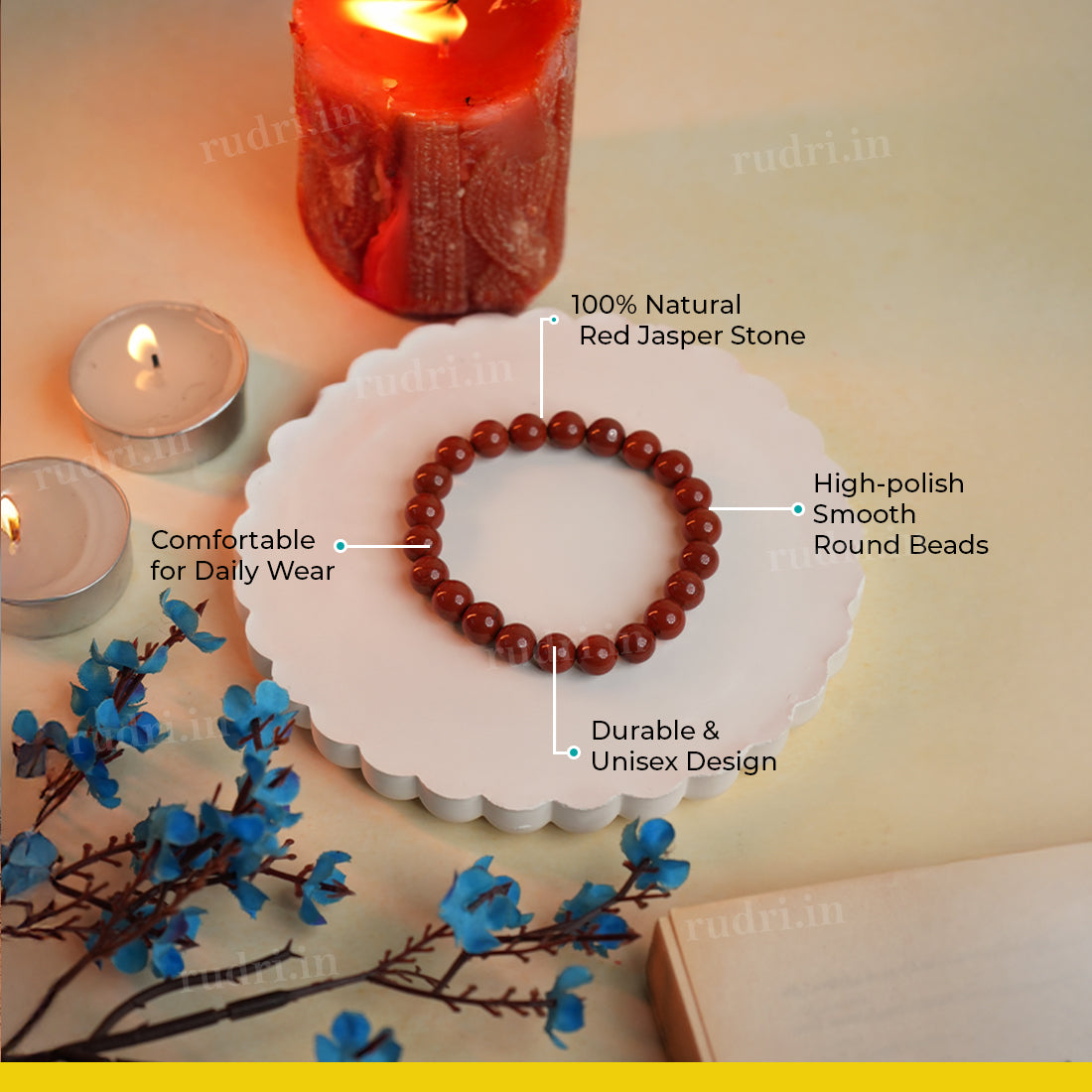 Red Jasper Harmony Bracelet- For Grounding & Stability