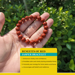 Red Jasper Bracelet – Natural Stone Bracelet