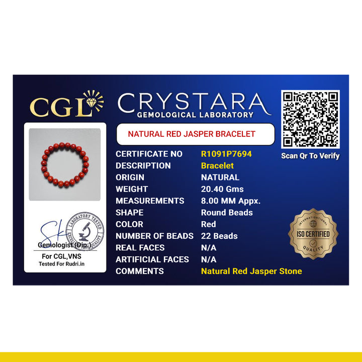 Red Jasper Harmony Bracelet- For Grounding & Stability