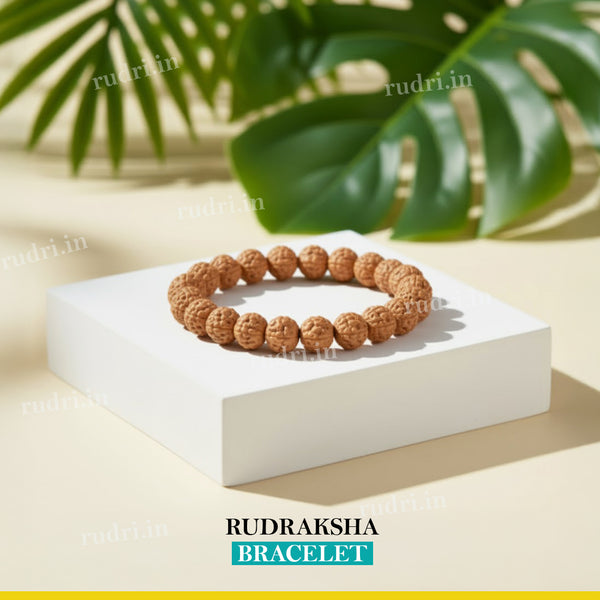Natural Himalayan 5-Mukhi Rudraksha Bracelet – Divine Protection, Peace & Spiritual Energy