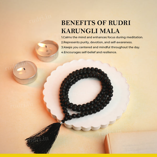 Karungali Mala – Natural Ebony Wood Mala