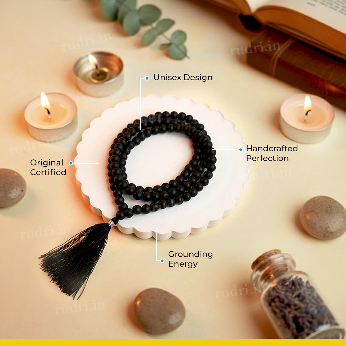 Natural Karungali Mala 8 mm