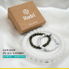 Golden Peace Combo – Pyrite & Howlite Bracelet Set
