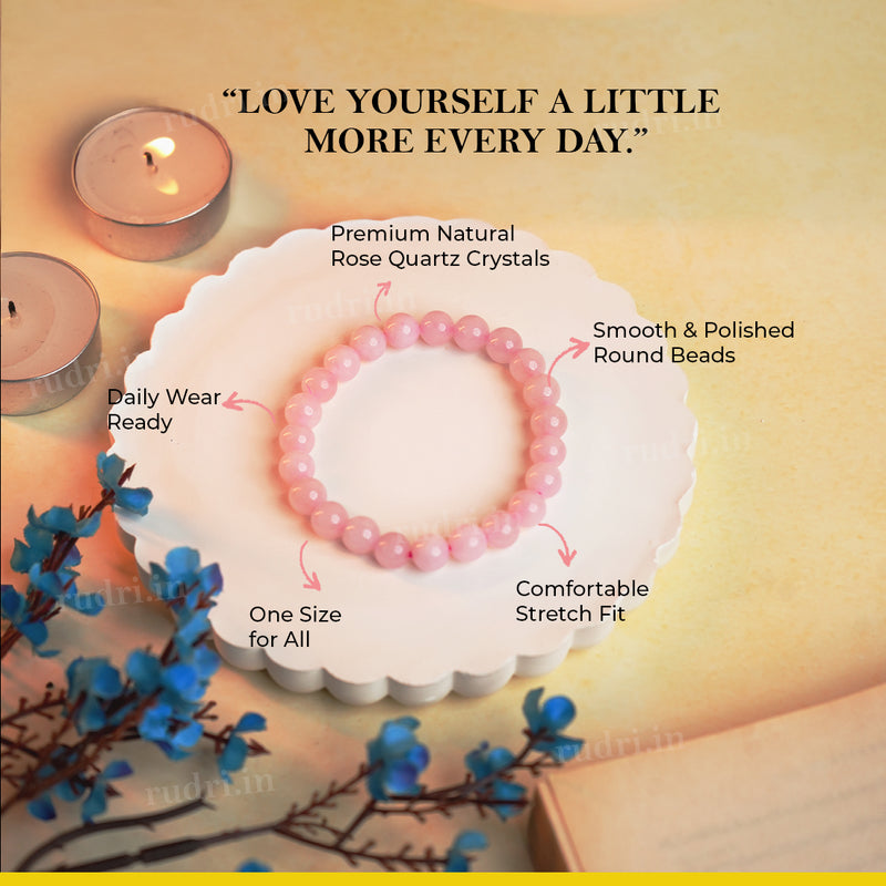 Rose Quartz Bracelet – Natural Crystal Bracelet