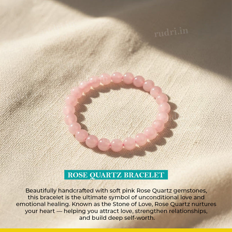 Rose Quartz Bracelet – Natural Crystal Bracelet